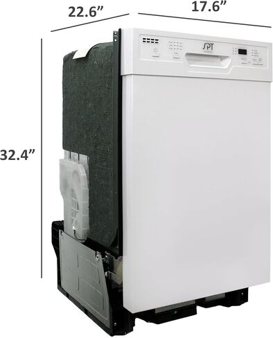 SD-9254W: Energy Star 18″ Built-In Dishwasher w/Heated Drying – White in Saudi Arabia