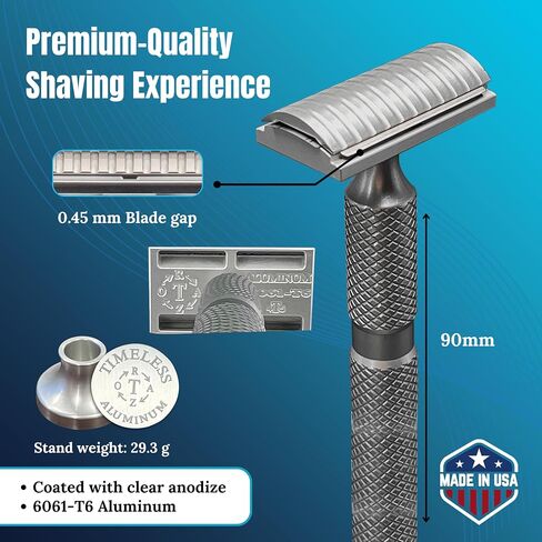 ALSB45: ALUMINUM Safety Razor by Timeless Razor in Saudi Arabia