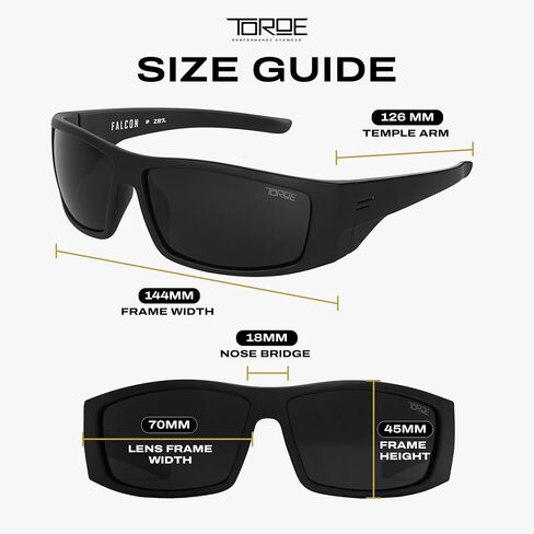 TOROE Eyewear Super Dark Polarized Black Sunglasses Casual Blacked Out Category 4 Tinted Lenses in Saudi Arabia