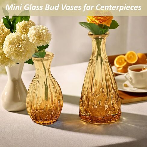 Glass Bud Vases Set of 36PCS, Small Flower Vases for Wedding Centerpiece Table Decoration, Vintage Vase in Bulk for Flower Arrangements, Mini Vase for Birthday Party, Festival Home Decor,Clear in Saudi Arabia