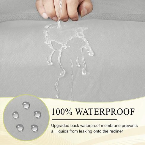 100% Waterproof Reclining Sectional Couch Covers Fleece Stretch 4-Piece L Shape Recliner Sofa Cover Washable Non Slip Corner Couch Cover Recliner Slipcovers Protector (4 Seat, Silver Gray) in Saudi Arabia