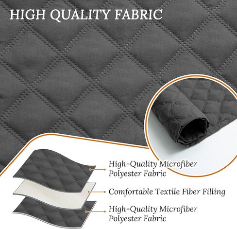 HDCAXKJ Reclining Sectional Couch Covers L Shape Corner Recliner Sofa Cover 5 Seat Reversible Washable U Sectional Slipcover with Recliners Non Slip Pet Dog Furniture Protector (Dark Gray, Large) in Kuwait