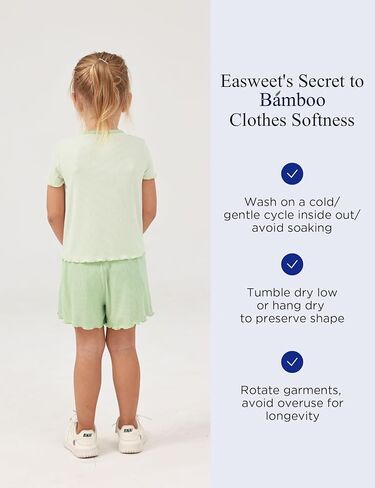 Bamboo Viscose Pajamas for Toddler Girls Short Sleeve Top and Shorts Two Piece Kids Pj Set in Saudi Arabia