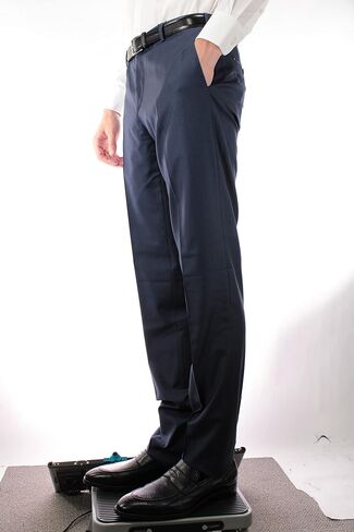 Zanella Platinum Parker Tasmanian Super 150's Wool Men Trousers - Modern Fit Flat Front Dress Pants in Kuwait