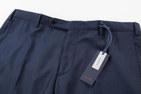 Zanella Platinum Parker Tasmanian Super 150's Wool Men Trousers - Modern Fit Flat Front Dress Pants in Kuwait