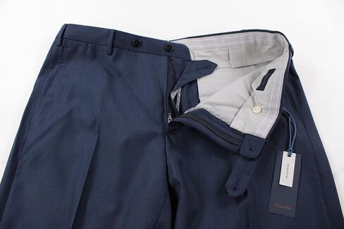 Zanella Platinum Parker Tasmanian Super 150's Wool Men Trousers - Modern Fit Flat Front Dress Pants in Kuwait