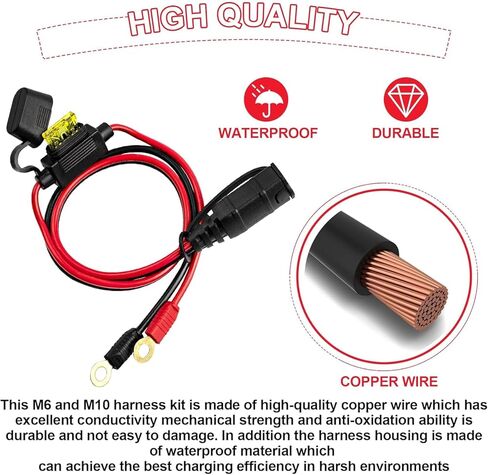 يحتوي تسخير الأسلاك على شحنات البطارية الذكية العبقرية NOCO GC002 X-Connect M6 in Kuwait