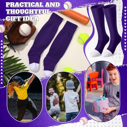 Zhanmai 2 Pairs Youth Baseball Softball Socks Sport Tube Socks for Girls Boys in Saudi Arabia