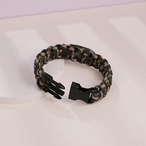 JUST MEET YOU Medical ID Bracelets for Women Men Personalized - Free Custom Engraving Medical Alert Bracelets for Women Hand-Woven Paracord Braided Medical Bracelets 6.0-9.0 Inches Option in Kuwait