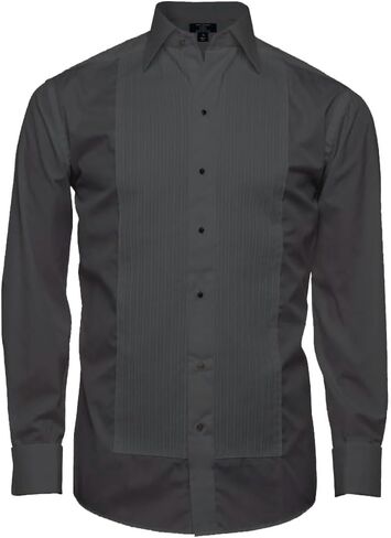 Chef Code Men's Tuxedo Shirt with 1/4" Pleats and Point Collar in Kuwait