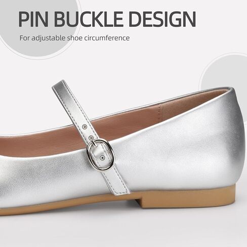 ATHMILE Mary Jane Shoes Women Ballet Flats Shoes for Women Slip on Comfortable Dressy Adjustable Strap for Work Office Business Casual in Kuwait