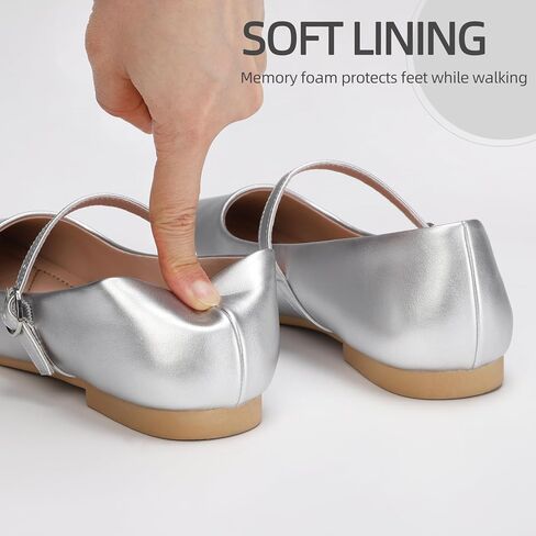 ATHMILE Mary Jane Shoes Women Ballet Flats Shoes for Women Slip on Comfortable Dressy Adjustable Strap for Work Office Business Casual in Kuwait