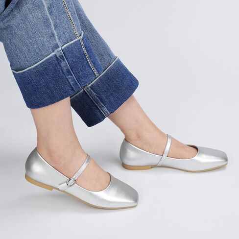 ATHMILE Mary Jane Shoes Women Ballet Flats Shoes for Women Slip on Comfortable Dressy Adjustable Strap for Work Office Business Casual in Kuwait