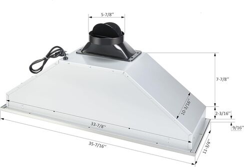 KOBE INX2936SQBF-500-2 شفاط المطبخ، 36 بوصة، ستانلس ستيل in Kuwait