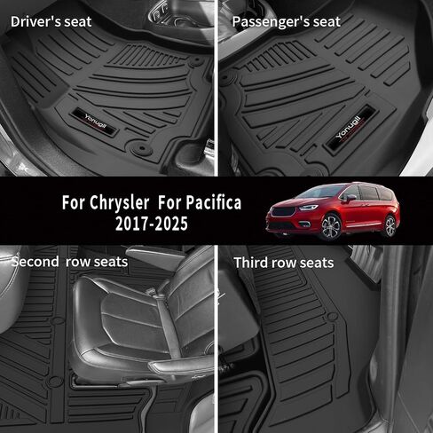 for 2017-2024 2025 Chrysler Pacifica/Voyager 2020-2025 Cargo Mats Trunk Liner TPE All Weather Protection Mats Fit Chrysler Pacifica Accessories (Cargo Mats) in Saudi Arabia