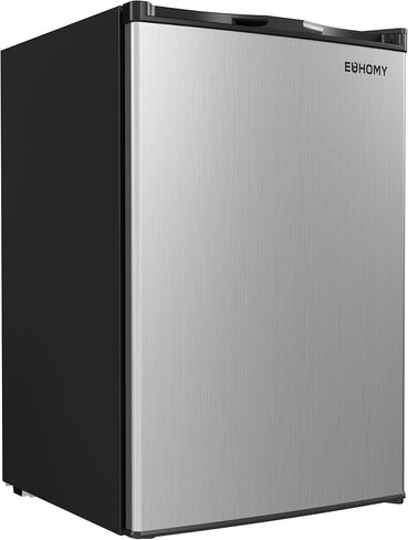Euhomy Mini Freezer Countertop, 1.1 Cubic Feet, Single Door Compact Upright Freezer with Reversible Stainless Steel Door, Removable Shelves, Small freezer for Home/Dorms/Apartment/Office(Silver) in Kuwait