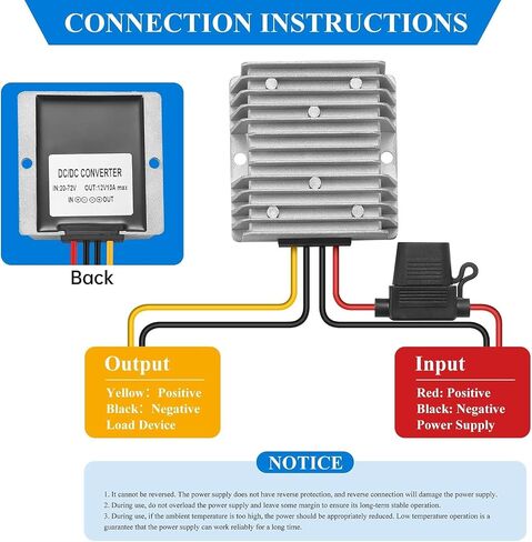 DC 30-90V to 24V 20a 480W SPENTER DOWN CONTERTER ، DC 36V 48V 60V 84V إلى 24V Buck Controlter Voltage Conversion Conversion IP67 مع FUSE for Golf Cart ، Pane Solar Pane in Kuwait