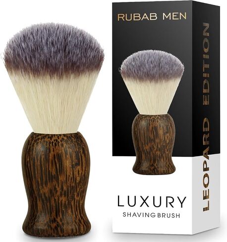 RUBAB MEN Shaving Brush for Men |Panther Edition| Super Soft Cruelty Free Bristles & Premium Ergonomic Handle For A Perfect Start To Your Day in Saudi Arabia