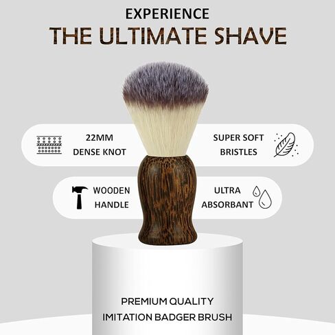 RUBAB MEN Shaving Brush for Men |Panther Edition| Super Soft Cruelty Free Bristles & Premium Ergonomic Handle For A Perfect Start To Your Day in Saudi Arabia