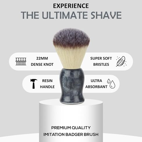 RUBAB MEN Shaving Brush for Men |Panther Edition| Super Soft Cruelty Free Bristles & Premium Ergonomic Handle For A Perfect Start To Your Day in Saudi Arabia