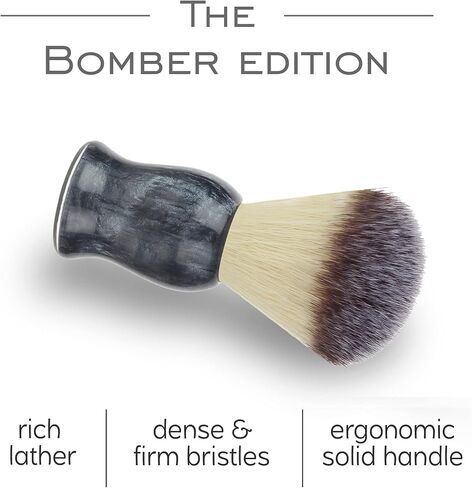 RUBAB MEN Shaving Brush for Men |Panther Edition| Super Soft Cruelty Free Bristles & Premium Ergonomic Handle For A Perfect Start To Your Day in Saudi Arabia