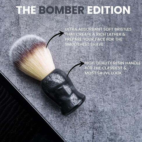 RUBAB MEN Shaving Brush for Men |Panther Edition| Super Soft Cruelty Free Bristles & Premium Ergonomic Handle For A Perfect Start To Your Day in Saudi Arabia
