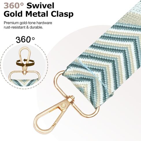 Conworld Purse Strap Replacement Crossbody for Handbag, 1.5" Golden Buckle Wide Canvas Shoulder Strap for Women, Adjustable Bag Straps Replacement in Saudi Arabia