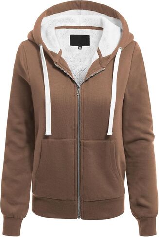 Design by Olivia Women's Sherpa-Lined Fleece Full-Zip Hooded Jacket in Saudi Arabia