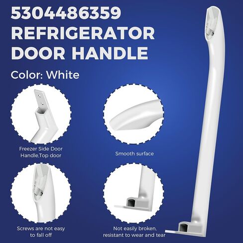 5304486359 Refrigerator Door Handle Replace 5304506469 5304504507 5304497105 AP6036330 242059504 Left Freezer Side Door Handle FFTR1814QW4A FFTR1821QW0 FFTR1821QW1 FFTR1814QW3 LFTR1814LWK LFHT1831QP2 in Kuwait
