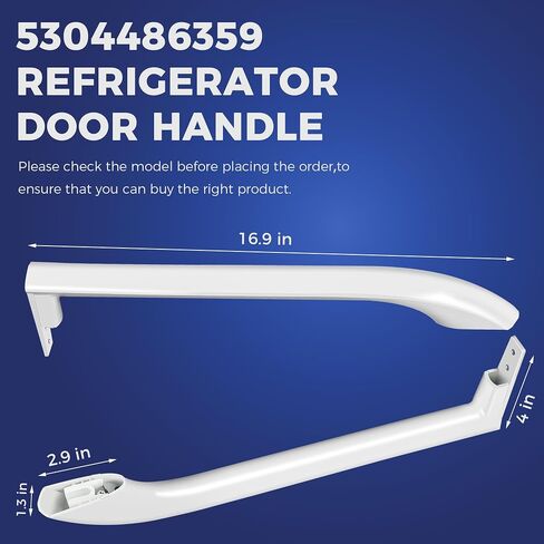 5304486359 Refrigerator Door Handle Replace 5304506469 5304504507 5304497105 AP6036330 242059504 Left Freezer Side Door Handle FFTR1814QW4A FFTR1821QW0 FFTR1821QW1 FFTR1814QW3 LFTR1814LWK LFHT1831QP2 in Kuwait