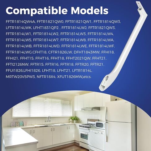 5304486359 Refrigerator Door Handle Replace 5304506469 5304504507 5304497105 AP6036330 242059504 Left Freezer Side Door Handle FFTR1814QW4A FFTR1821QW0 FFTR1821QW1 FFTR1814QW3 LFTR1814LWK LFHT1831QP2 in Kuwait