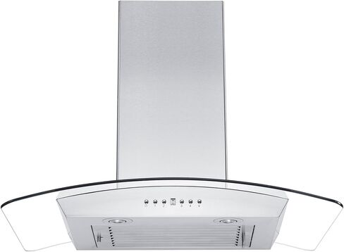 ZLINE 30" Convertible Vent Wall Mount Range Hood in Stainless Steel & Glass with Crown Molding (KZCRN-30) in Kuwait