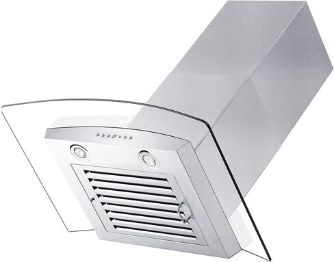 ZLINE 30" Convertible Vent Wall Mount Range Hood in Stainless Steel & Glass with Crown Molding (KZCRN-30) in Kuwait