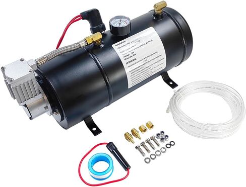 MAX 150PSI DC 12V ضاغط الهواء مع 3 لتر خزان 0.8 جالون | تناسب إطارات قطار الشاحنات في القطار | ضاغط الهواء المنفي in Kuwait