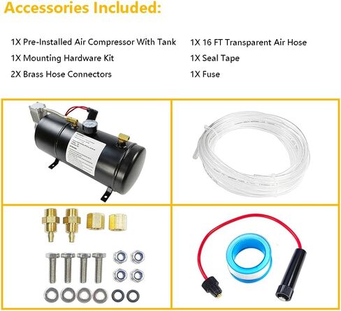 MAX 150PSI DC 12V ضاغط الهواء مع 3 لتر خزان 0.8 جالون | تناسب إطارات قطار الشاحنات في القطار | ضاغط الهواء المنفي in Kuwait