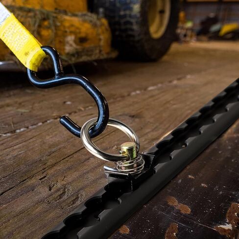 L Track Tie Down System, Includes 2 Pack 4ft Black Anodized Aluminum L-Track and 8 Pcs l Track Black Single Stud O-Ring Fittings, for Enclosed Trailer, Trucks, Trailer, Pickup in Saudi Arabia