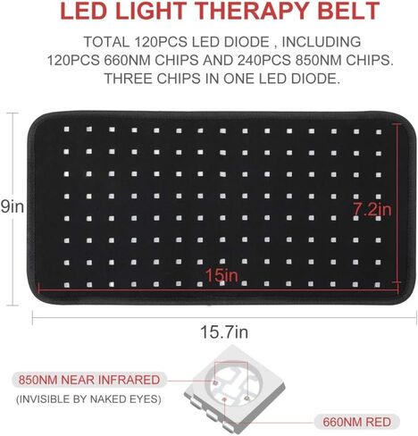 Lovtravel New 31.5 '× 11.8' LED LED 660nm الضوء الأحمر و 850 نانومتر بالقرب من أجهزة العلاج بالأشعة تحت الحمر in Kuwait