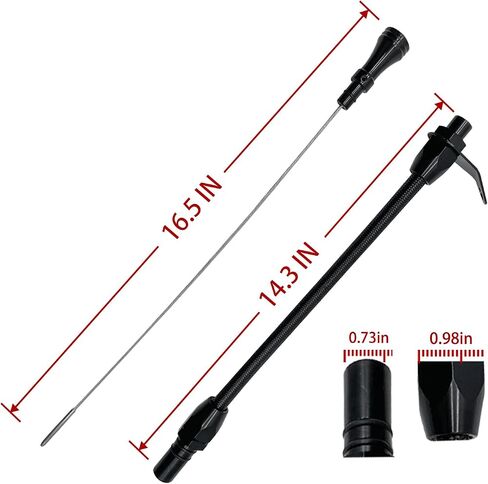 HAHAHA Short Stainless Steel 4L60E Transmission Dipstick - 16.5" Bellhousing Mount Compatible with Chevy/GM TH-700R4 & 4L60E (Black) in Saudi Arabia