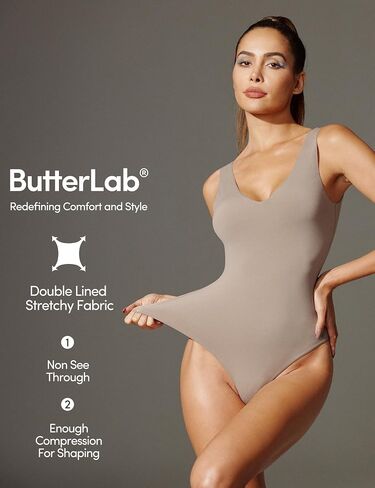 IUGA Bodysuits for Women Tummy Control V Neck Backless Bodysuit Tops Sleeveless Tank Top Body Suits for Women in Saudi Arabia