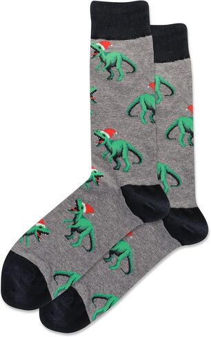 جوارب Cabin Fair Isle Boot Crew للرجال من Hot Sox، عبوة زوج واحد، Cabin Fair Isle (رمادي)، مقاس الحذاء الرجالي: 6.5-12 in Kuwait