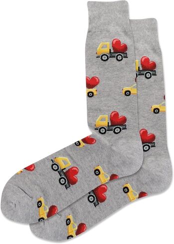 جوارب Cabin Fair Isle Boot Crew للرجال من Hot Sox، عبوة زوج واحد، Cabin Fair Isle (رمادي)، مقاس الحذاء الرجالي: 6.5-12 in Kuwait