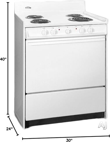 Summit WEM210 Kitchen Electric Cooking Range, White in Saudi Arabia