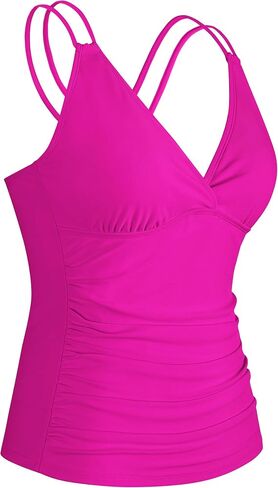 Firpearl Women للنساء underwire Tankini Top فقط v الرقبة الظهر الظهر الظهر in Kuwait
