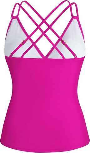 Firpearl Women للنساء underwire Tankini Top فقط v الرقبة الظهر الظهر الظهر in Kuwait