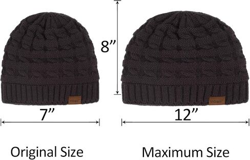 Vigrace Kids Winter Knit Hat Warm Fleece Cloy Hats Kids Cable Baby Beanie Skull Cap for Girls Boys in Saudi Arabia