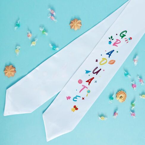 Fumwase Unisex Kindergarten Preschool Graduation Stole Class with Colorful Word 2025 Printed Graduation Sash in Saudi Arabia