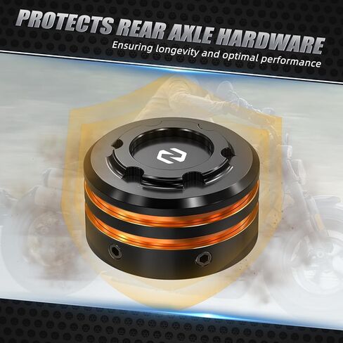 Orange Rear Axle Nut Covers Compatible with Harley Sportster S RH1250S 2021-2024, Pan America 1250 RA1250 2021-2023, CVO Pan America RA1250SE 2024, Sportster S Accessories, See Fitments in Kuwait