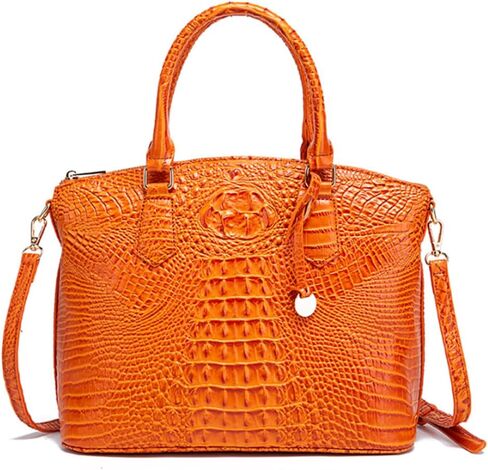 Women Crocodile Pattern Tote Purse Satchel PU Leather Retro Top Handle Handbag Shoulder Bags in Saudi Arabia