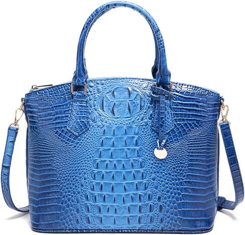 Women Crocodile Pattern Tote Purse Satchel PU Leather Retro Top Handle Handbag Shoulder Bags in Saudi Arabia