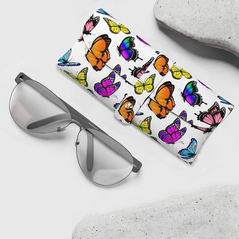 Portable PU Leather Eyeglasses Case with Button, Durable Glasses Case Eyeglass Bag in Saudi Arabia